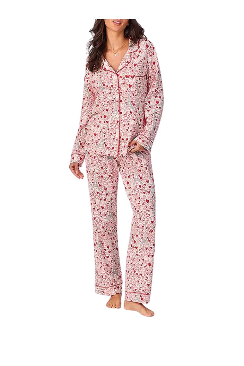 Paris je Taime Long Sleeve Classic Stretchy PJ Set