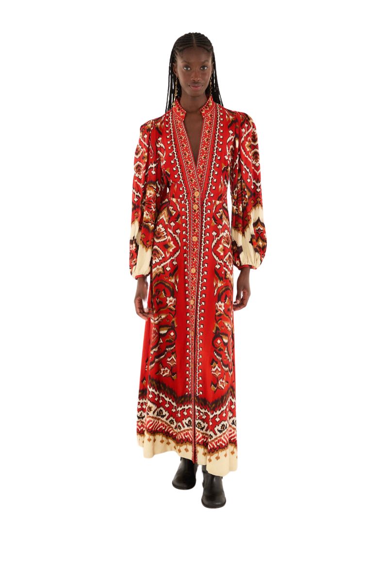 Ainika Pineapple Ikat Maxi Dress