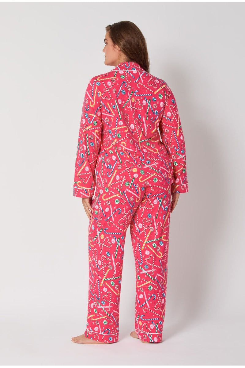 Peppermint Twist Long Sleeve Classic Stretch Jersey Pj Set