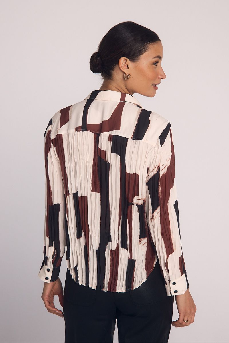 Pleated Button Down