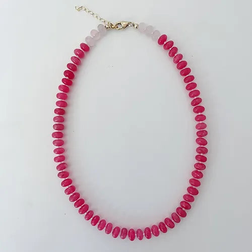 Liv James - Vernice Shaded Pink Beaded Necklace