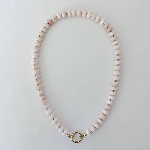 Liv James - Pink Opal Vermeil Charm Necklace