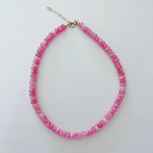 Liv James - Coastal Pink Jade Necklace