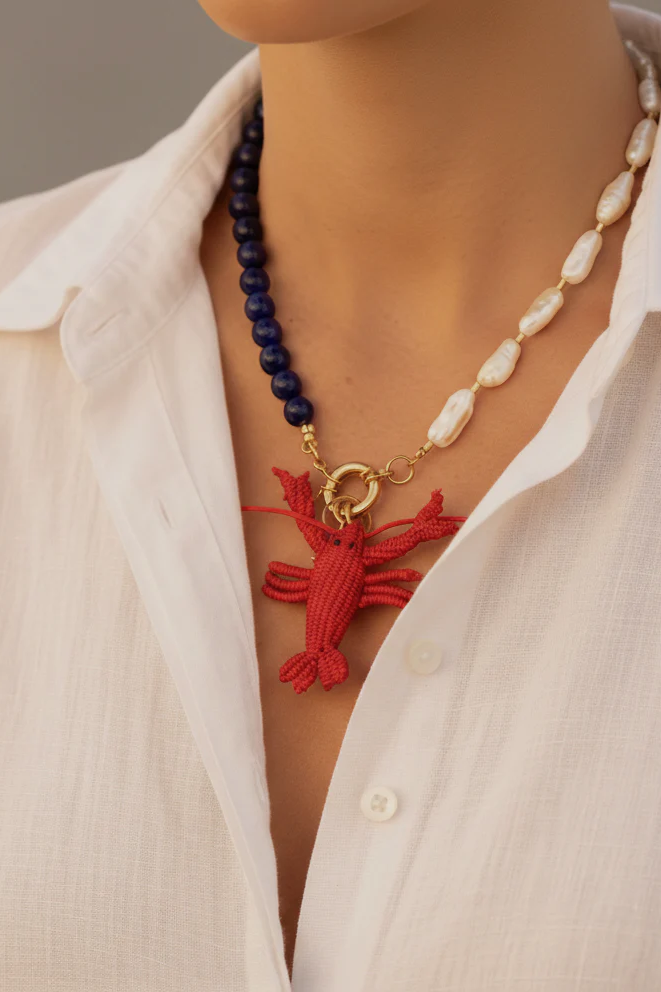 Senda Necklace + 3 Removable Charms w/ Lobster