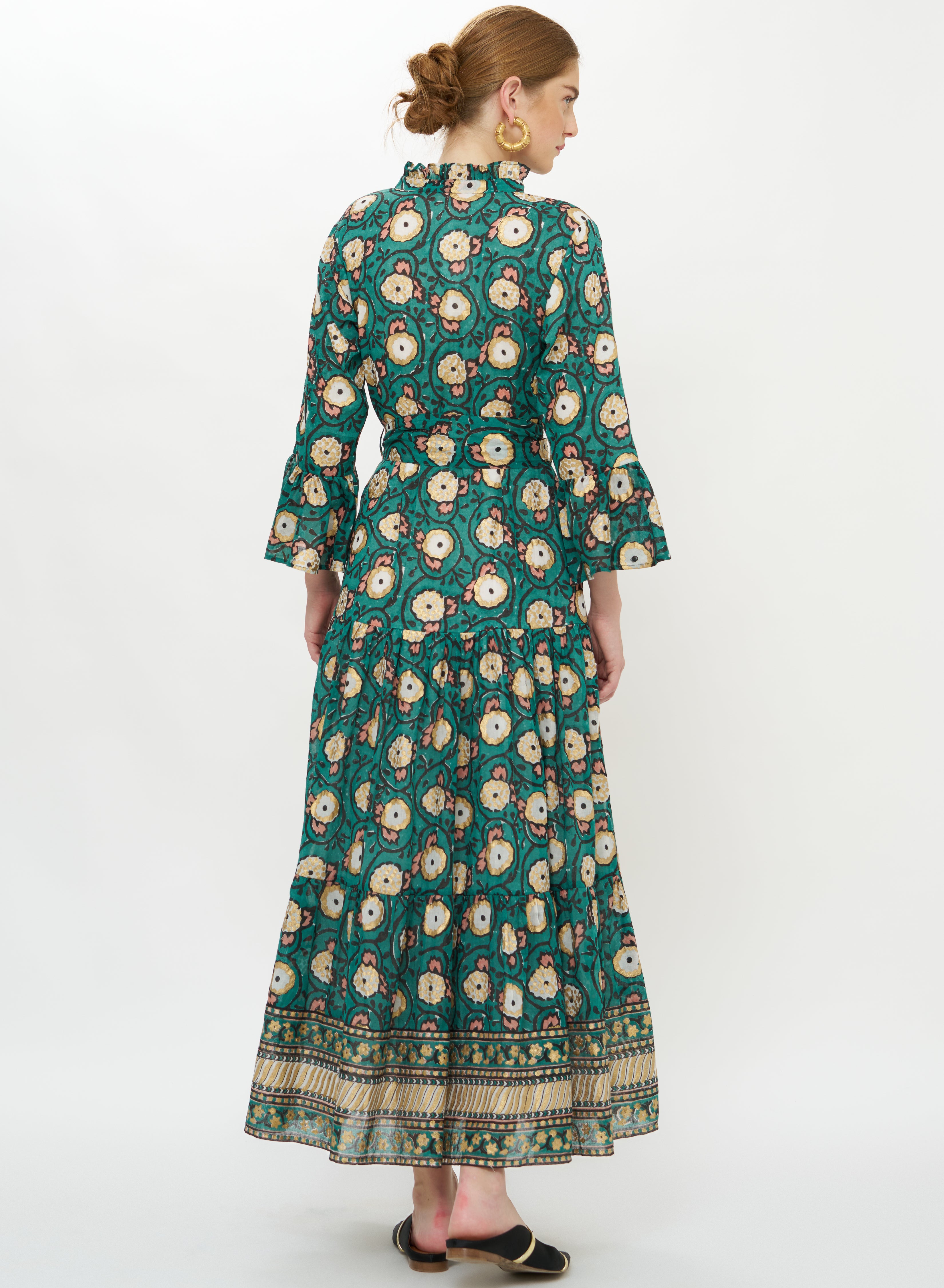 Ruffle Collar Bell Maxi