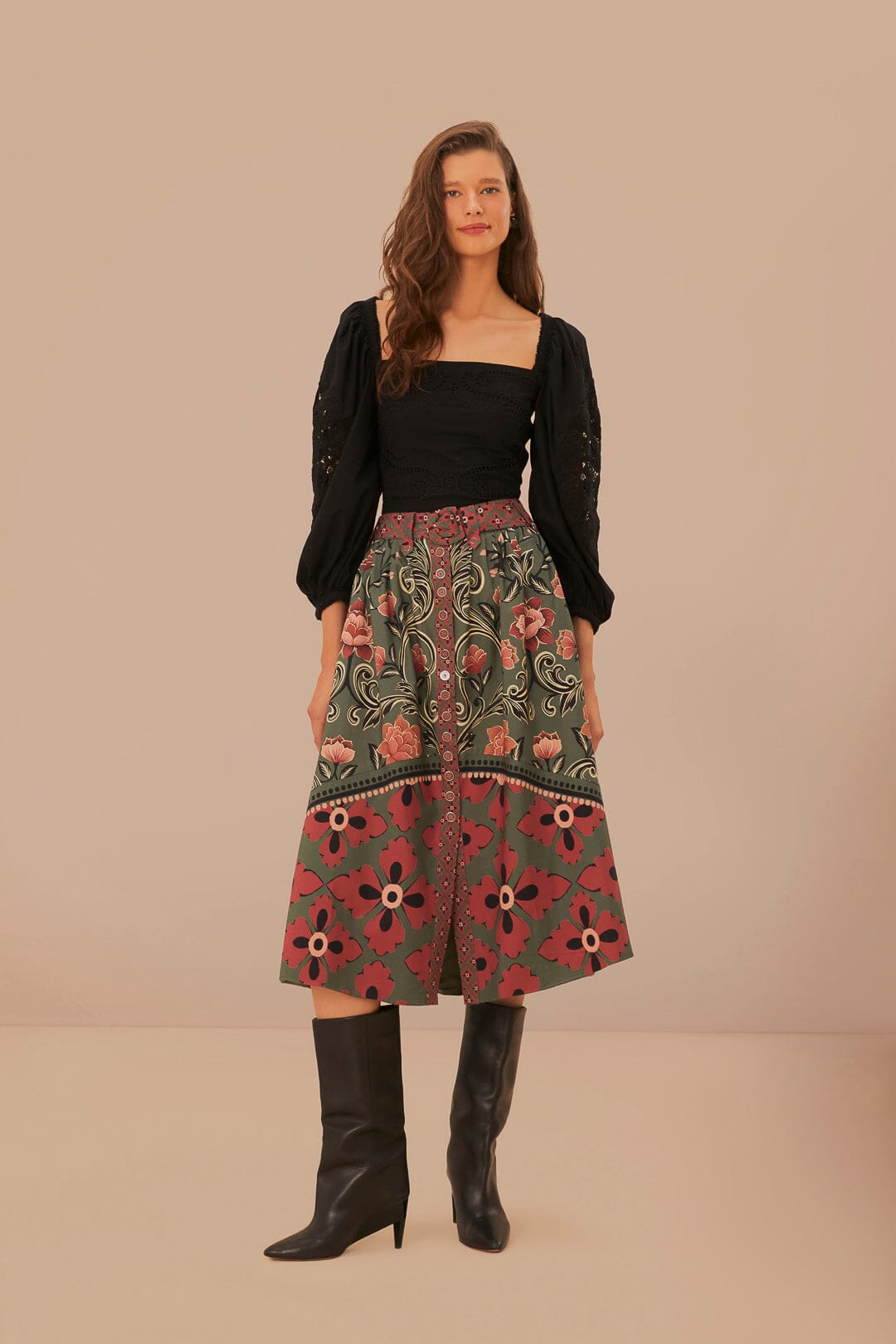 Arabesque Midi Skirt