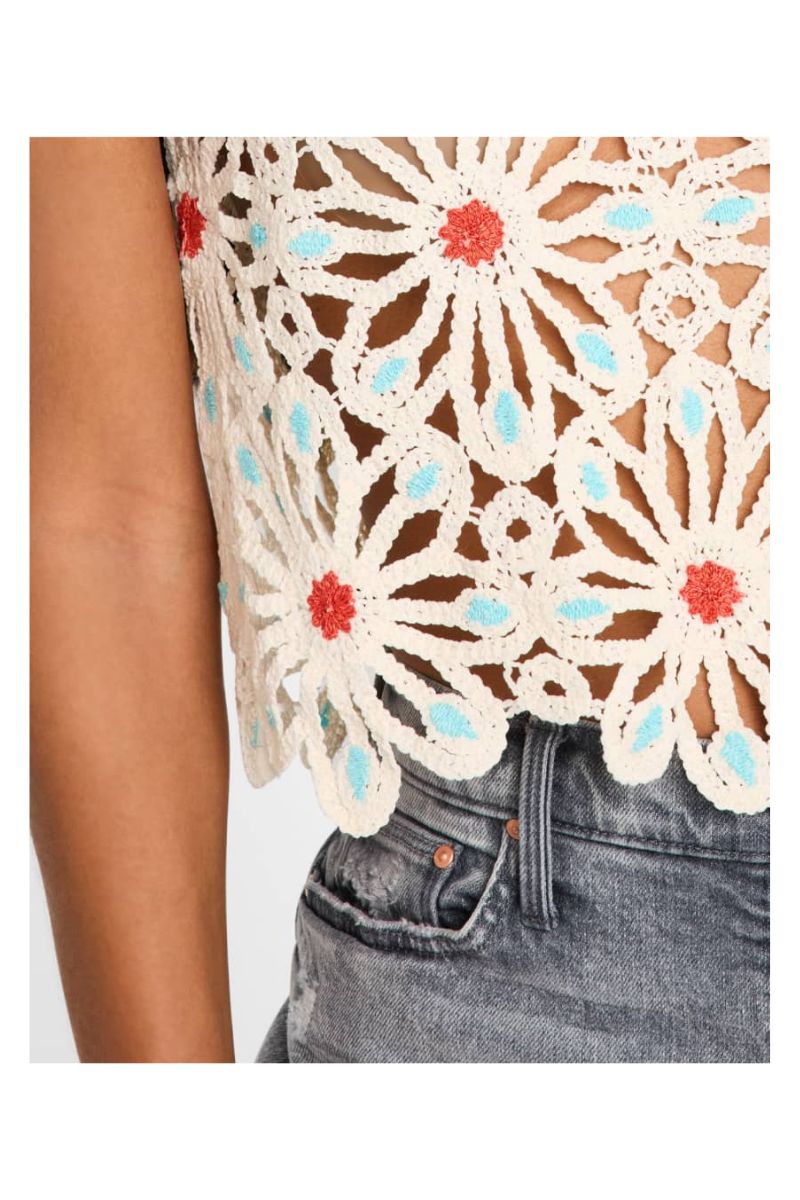 The Daisy Shell Crocheted Sleeveless Top