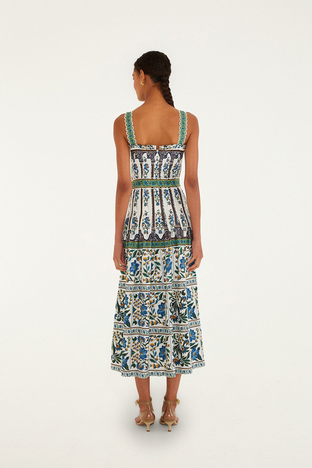 Manoela Off-White Sleeveless Belt Maxi Dress