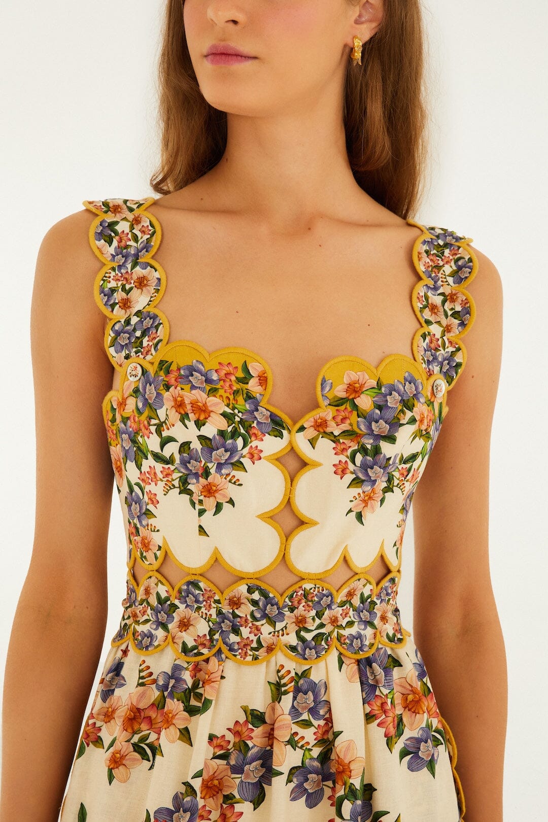 Hilo Stripes Sand Midi Dress