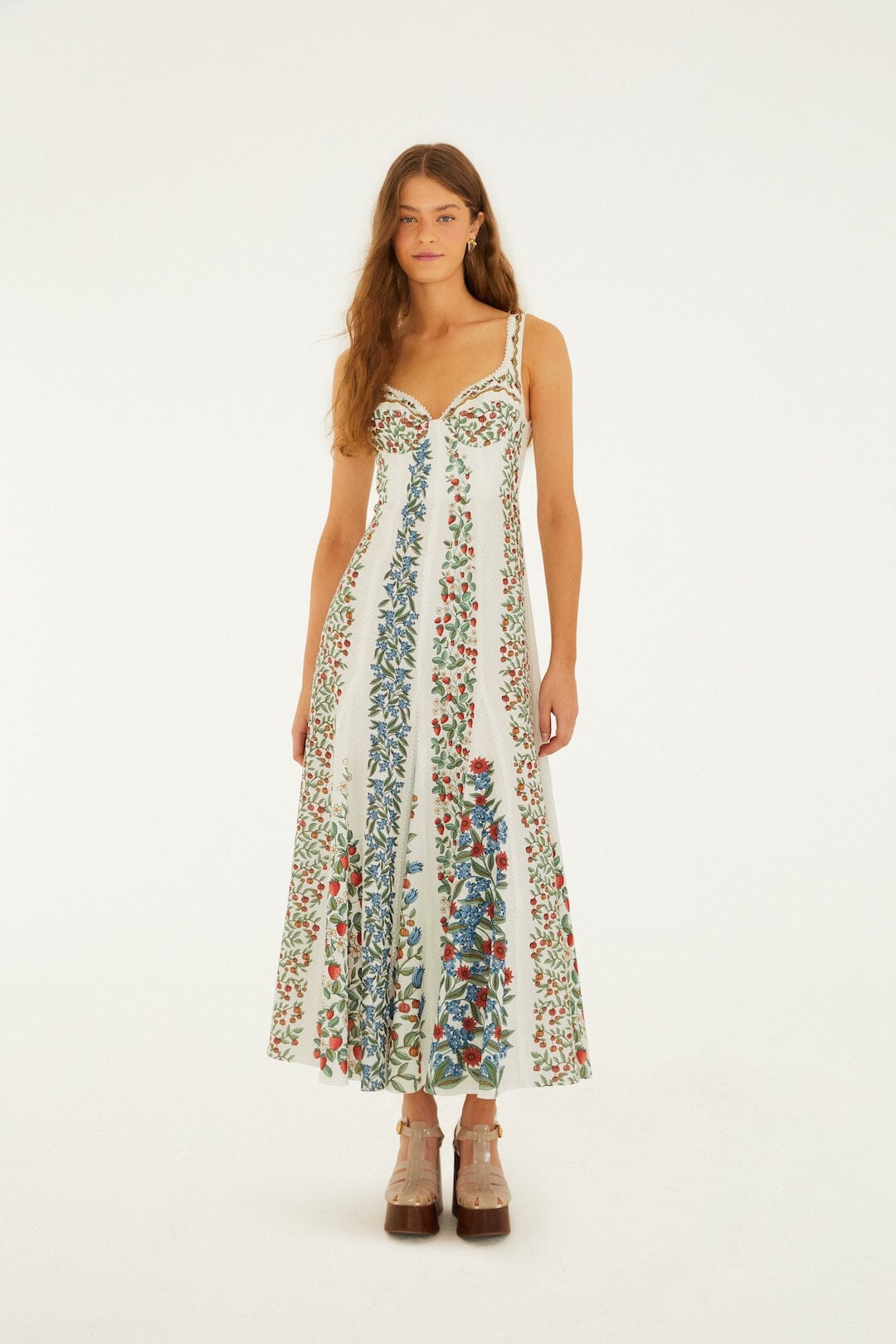 Fruit Beauty Off-White Maxi Dress