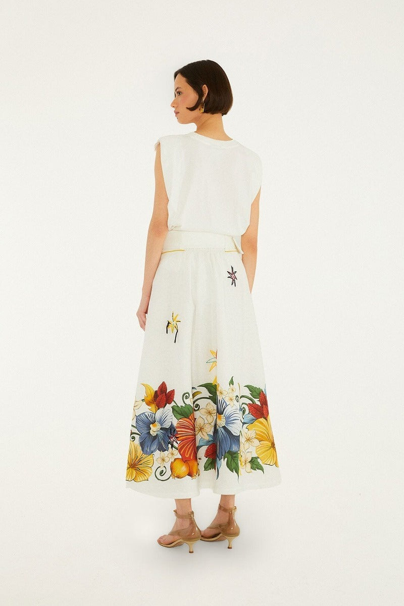 Tropi Off-White Maxi Skirt