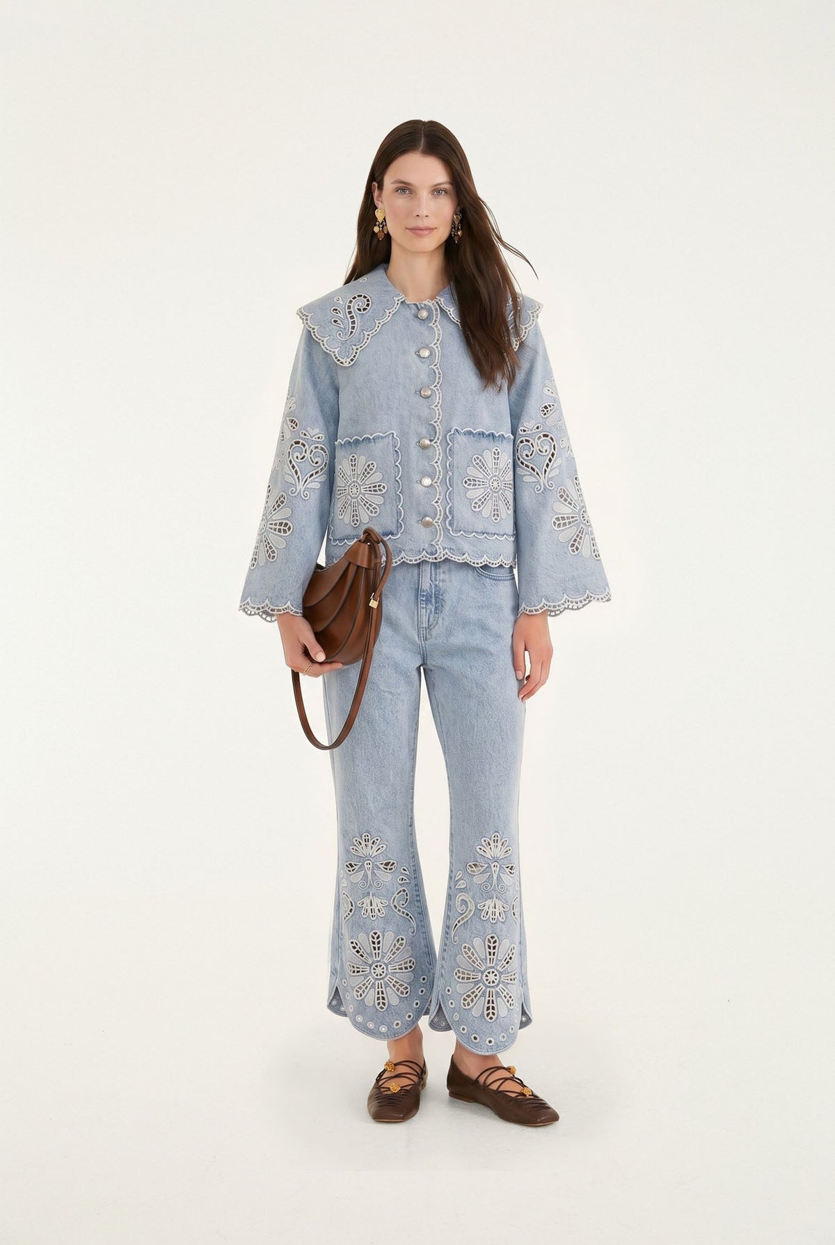 BLUE DENIM RICHELIEU PANTS