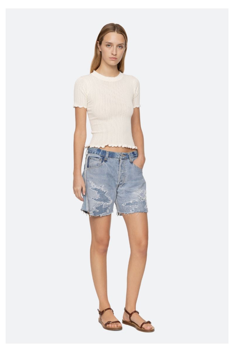 Abbie Knit Short Sleeve Tee