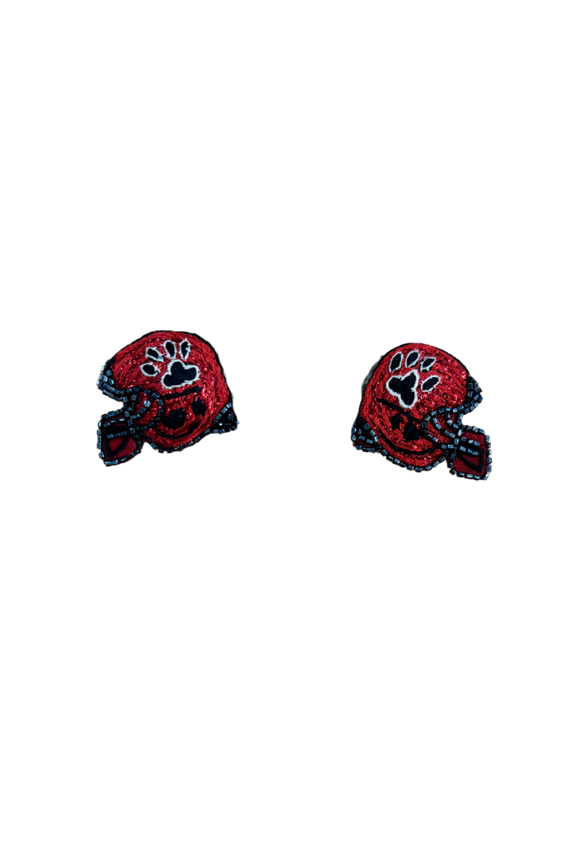 Paw Print Helmet Studs