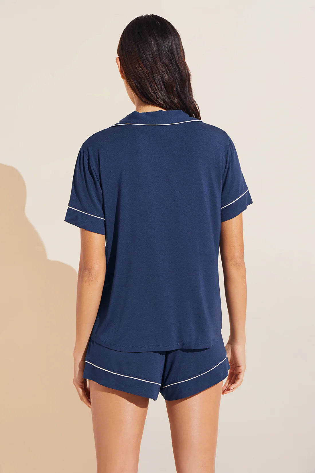 Eberjey - Navy/Ivory Gisele Relaxed Short PJ Set