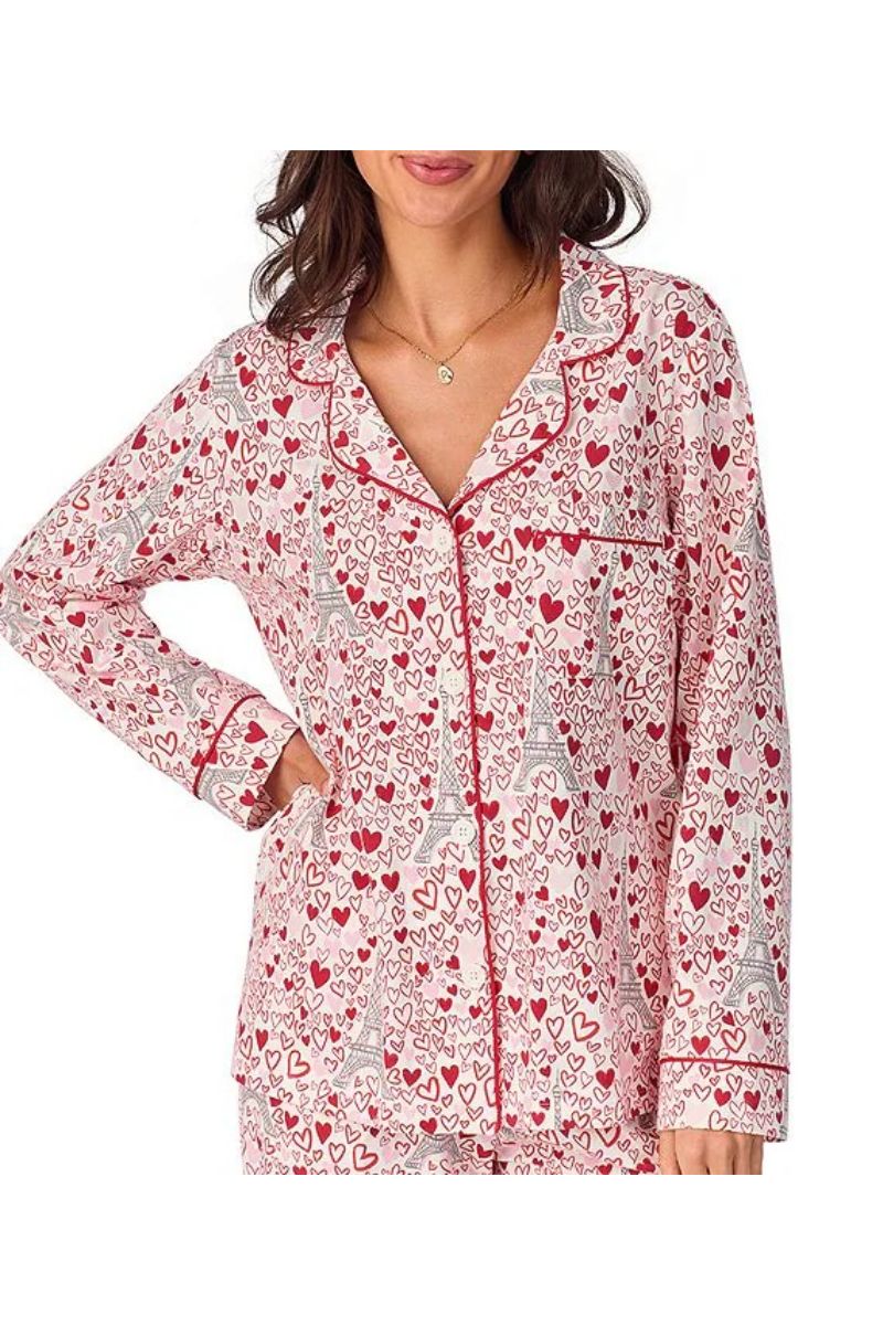 Paris je Taime Long Sleeve Classic Stretchy PJ Set