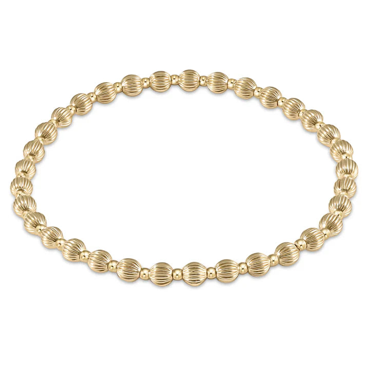 EXTENDS Dignity Grateful Pattern 4mm Bead Bracelet - Gold