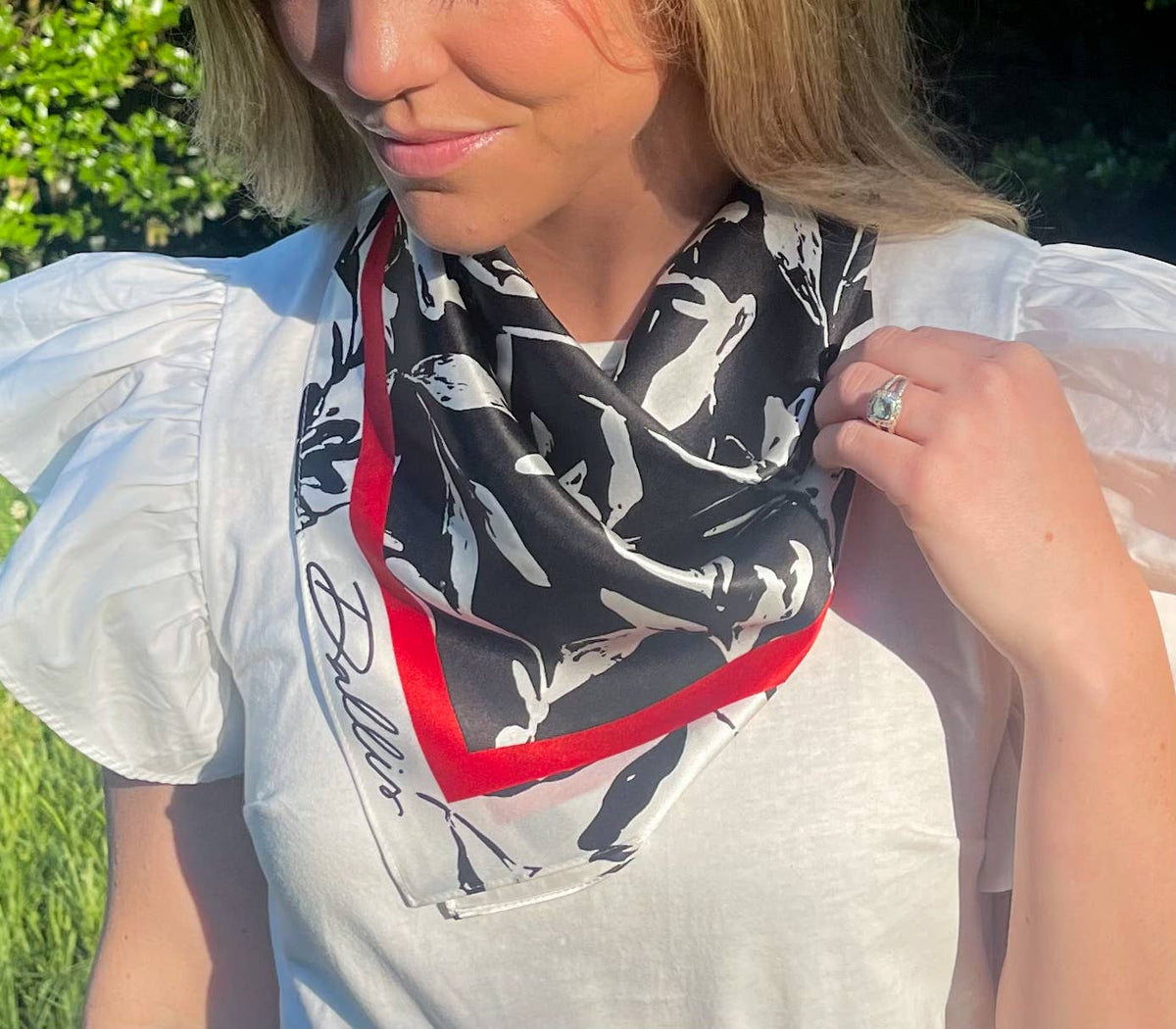 Dallis Foshee Art & Design, LLC Red + Black Gameday Scarf | Heery's