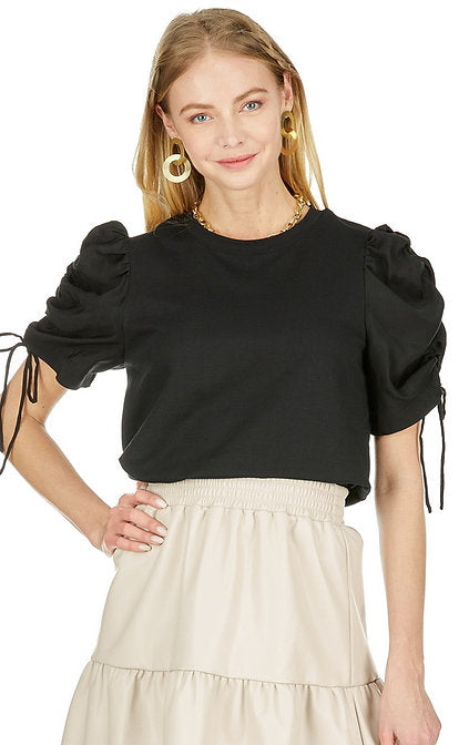 Shirred Sleeve Top