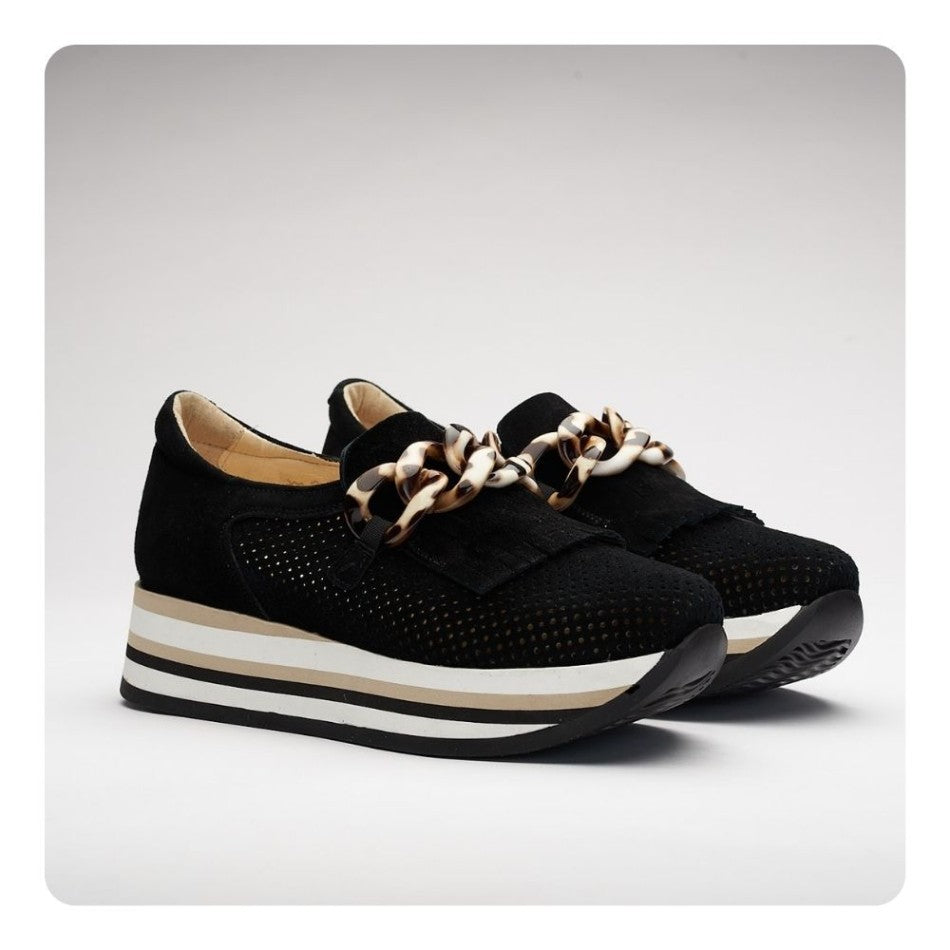 Velour Black - Cadie Sneakers