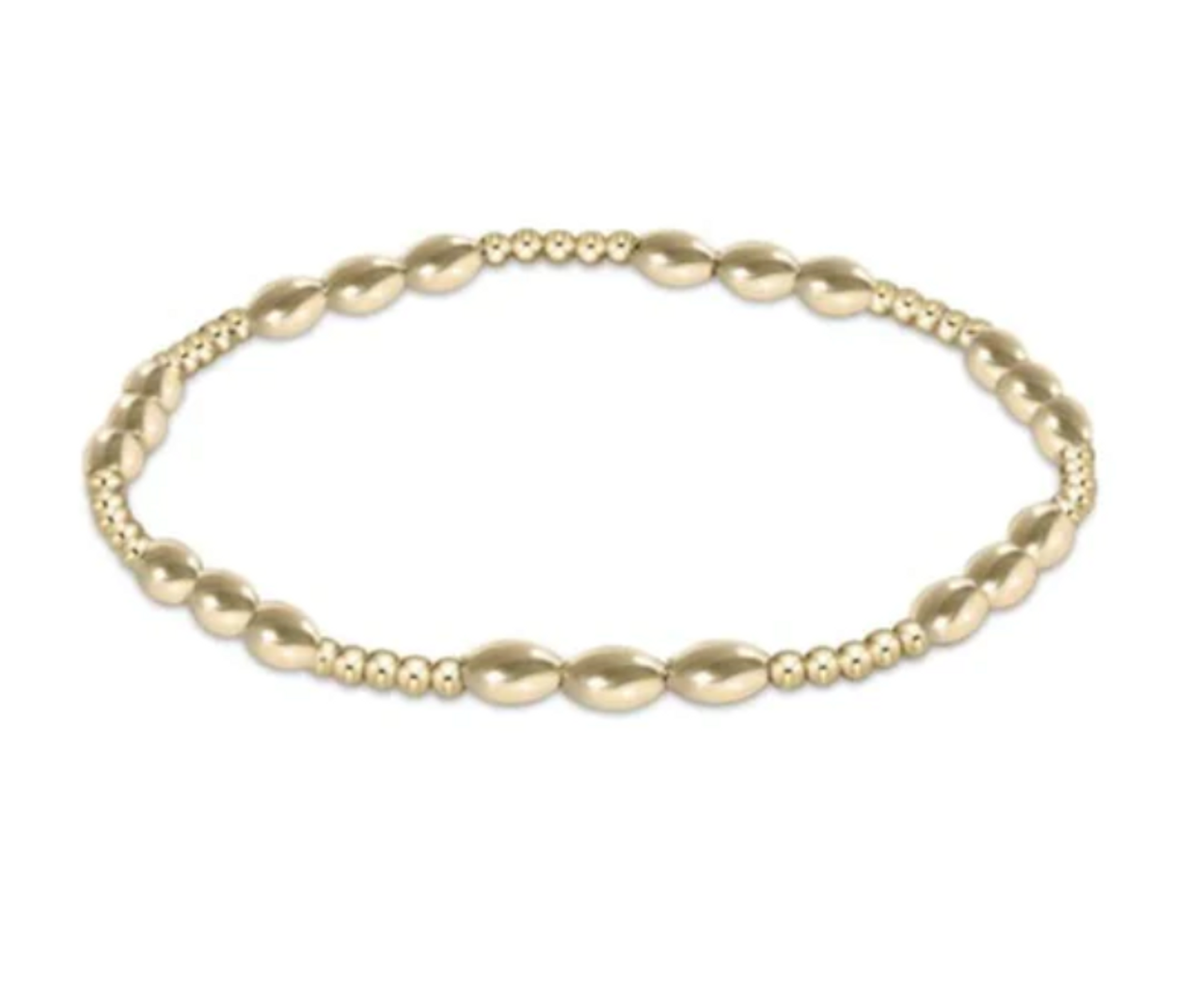 Harmony Joy Pattern 2mm Bead Bracelet- Gold