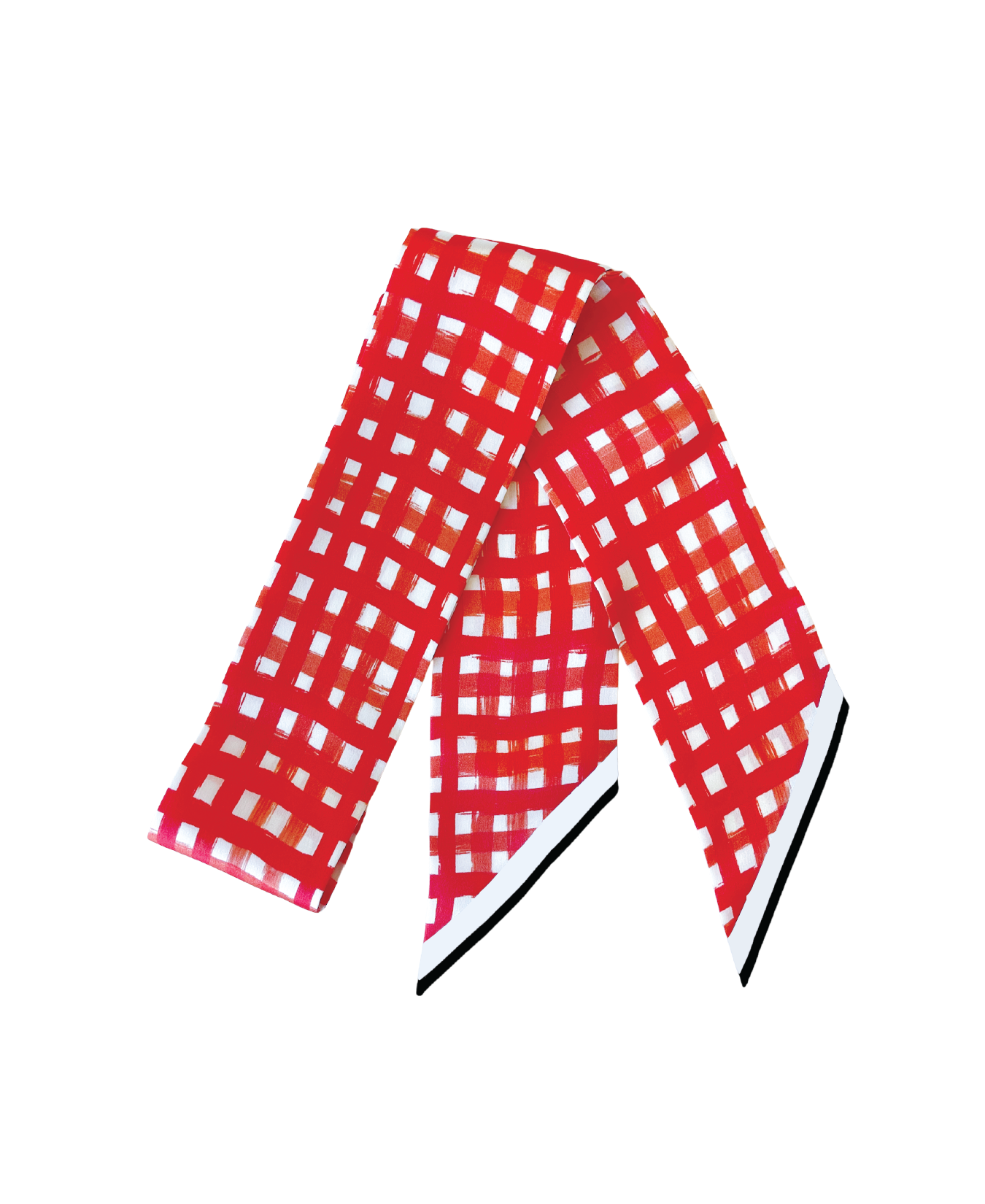 Tailgate Check Twilly in Red & Black