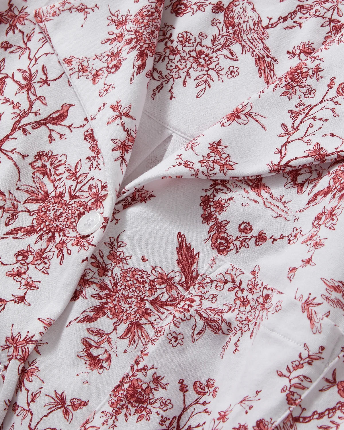 Women's Pima Olivia Wide Leg Pajama in Red Timeless Toile
