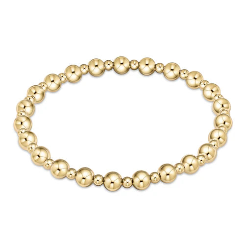 EXTENDS Classic Grateful Pattern 5mm Bead Bracelet - Gold