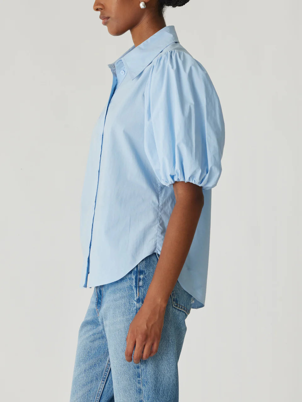 Puff Sleeve Button Down Shirt