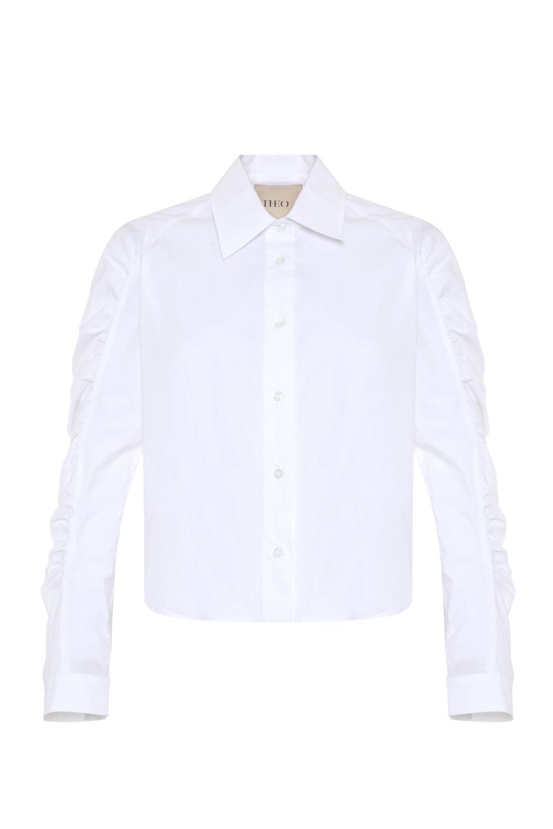 Echo Ruched Sleeve Shirt