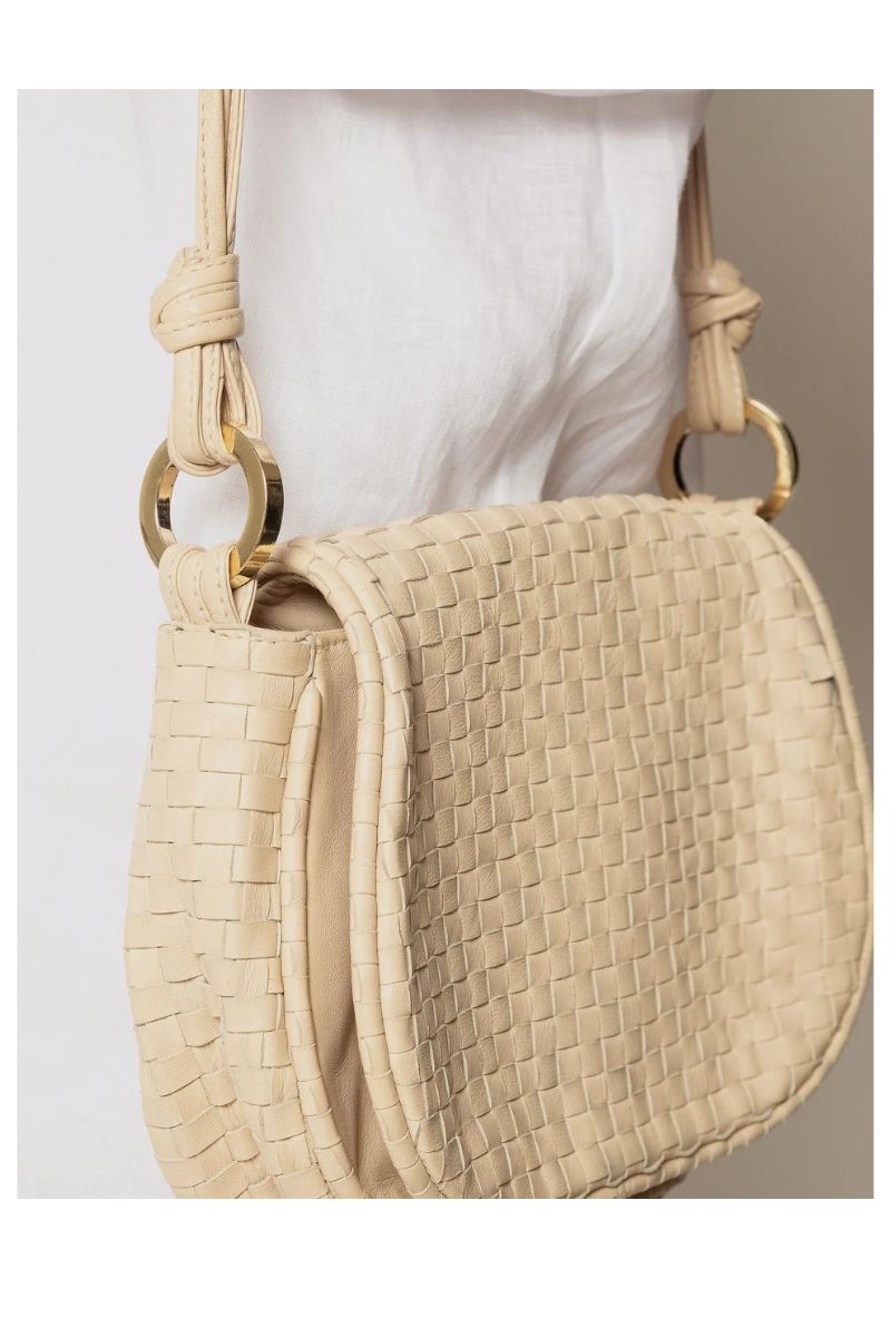 Delphine Woven Saddle Bag