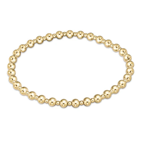 EXTENDS Classic Grateful Pattern 4mm Bead Bracelet - Gold