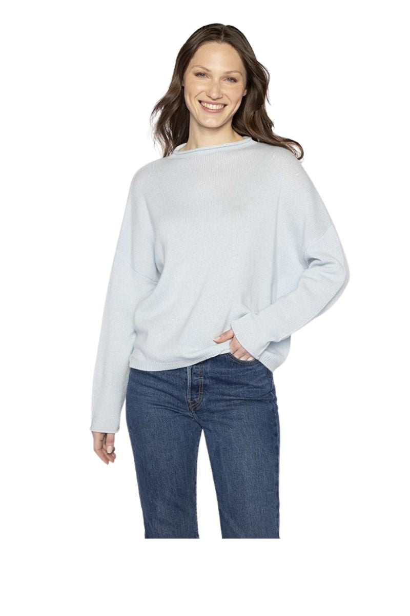 Slouchy Roll Trim Pullover