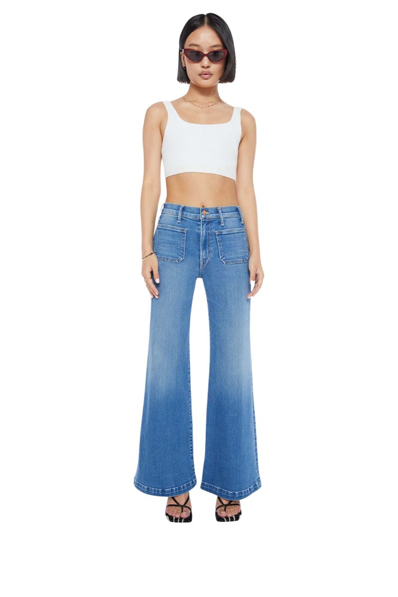 Lil' Hustler Roller Patch Pocket Sneak Wide Leg Jeans