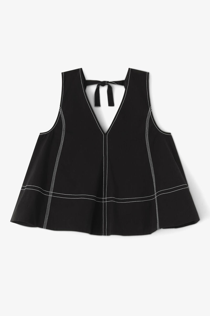 Stretch Cotton A-line Top