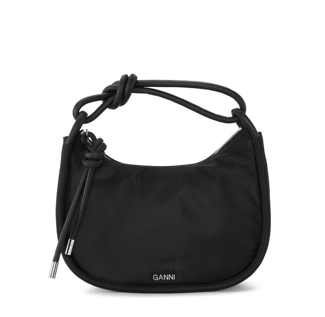 Ganni - Black Knot Baguette Bag