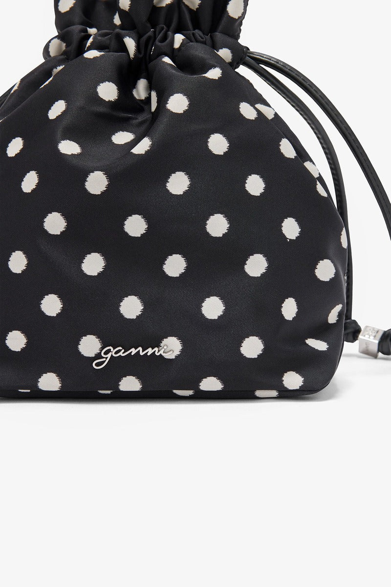 Printed Bou Bucket Pouch with Dots