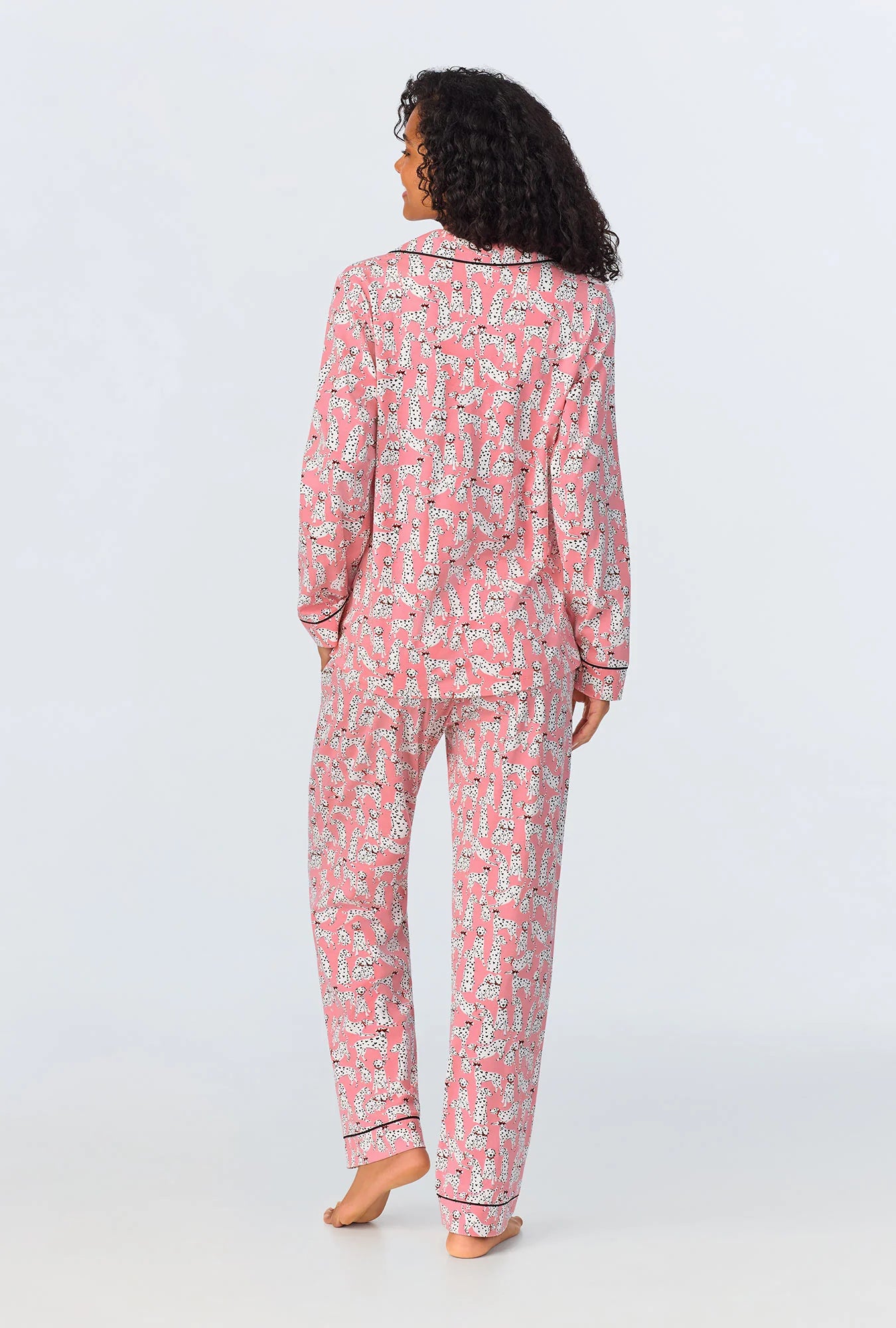 Love Spot Long Sleeve Classic Stretch Jersey Long PJ Set