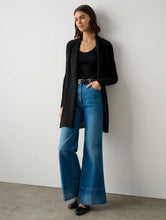 Load image into Gallery viewer, White + Warren - Black Cashmere Trapeze Cardigan