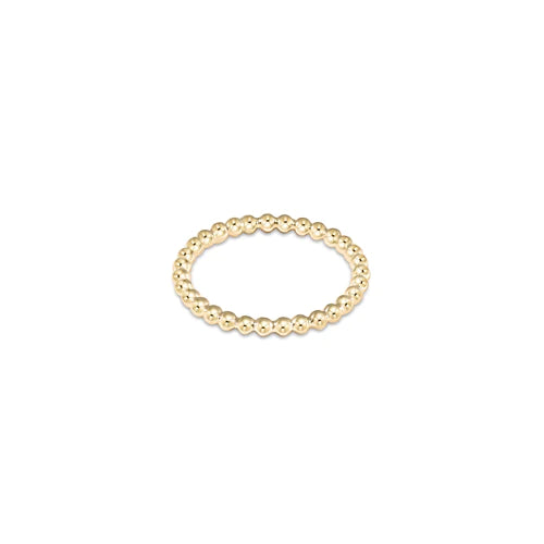 Classic Gold 2mm Bead Ring Size 8