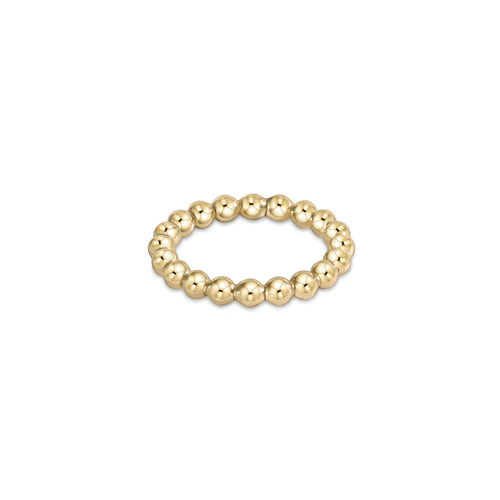 Classic Gold 3mm Bead Ring Size 6