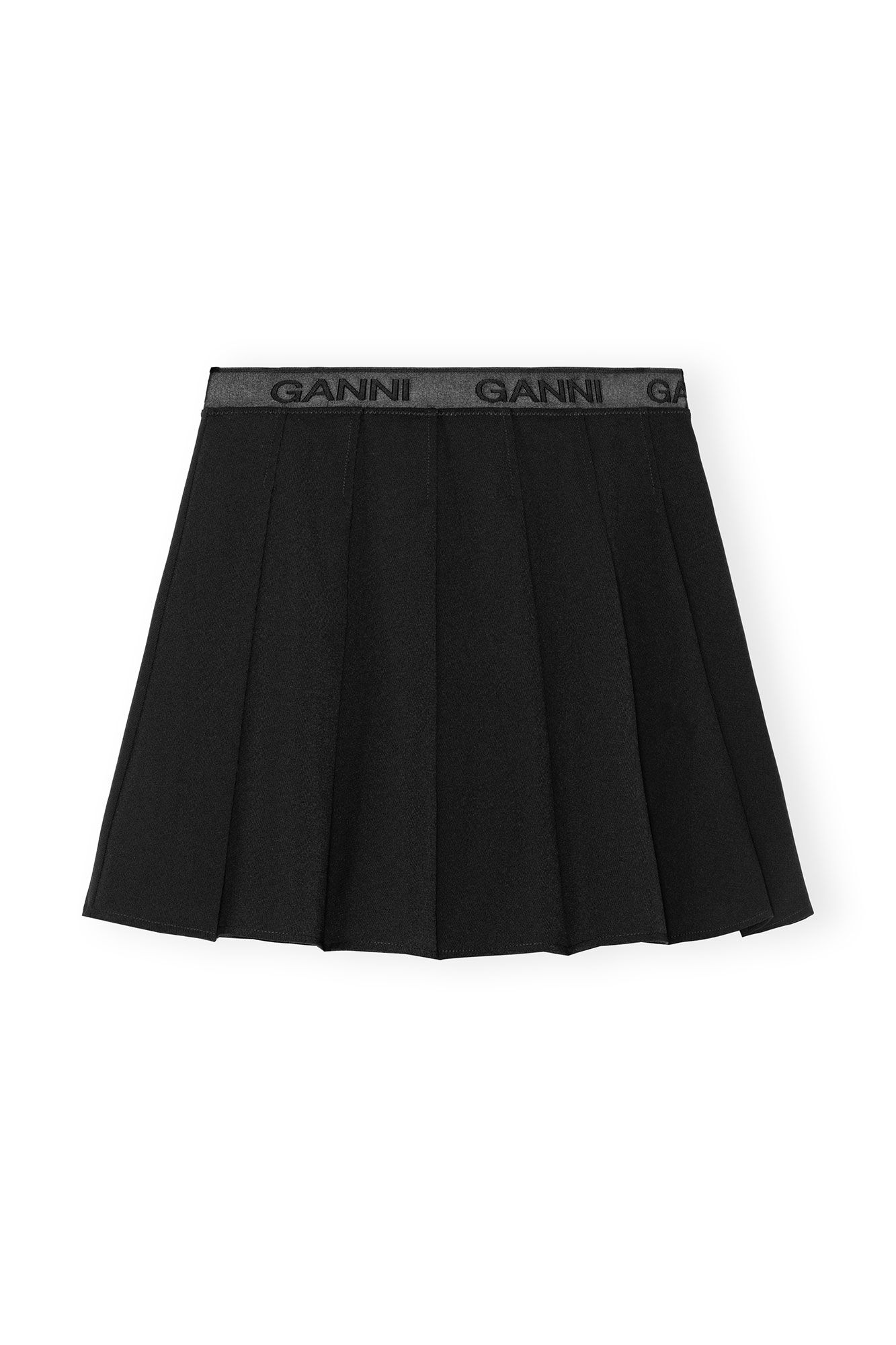 Light Twill Pleated Mini Skirt