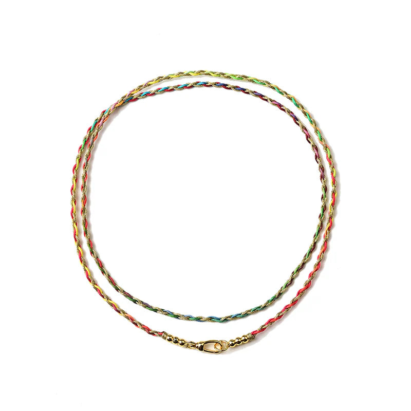 Rainbow Twist Cord Necklace