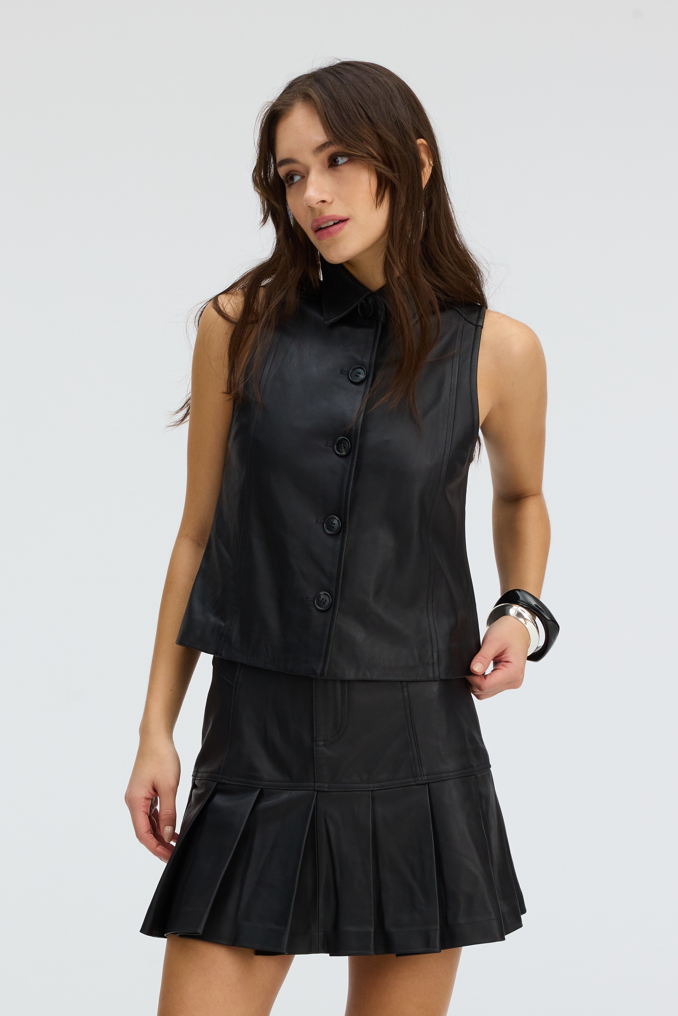 LEATHER AMARA TANK