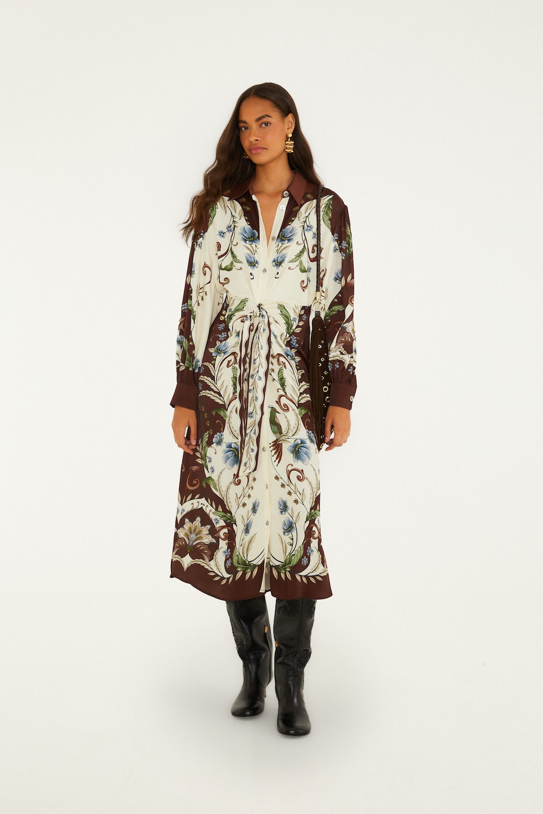 MILLENA WINTER WHITE MIDI DRESS