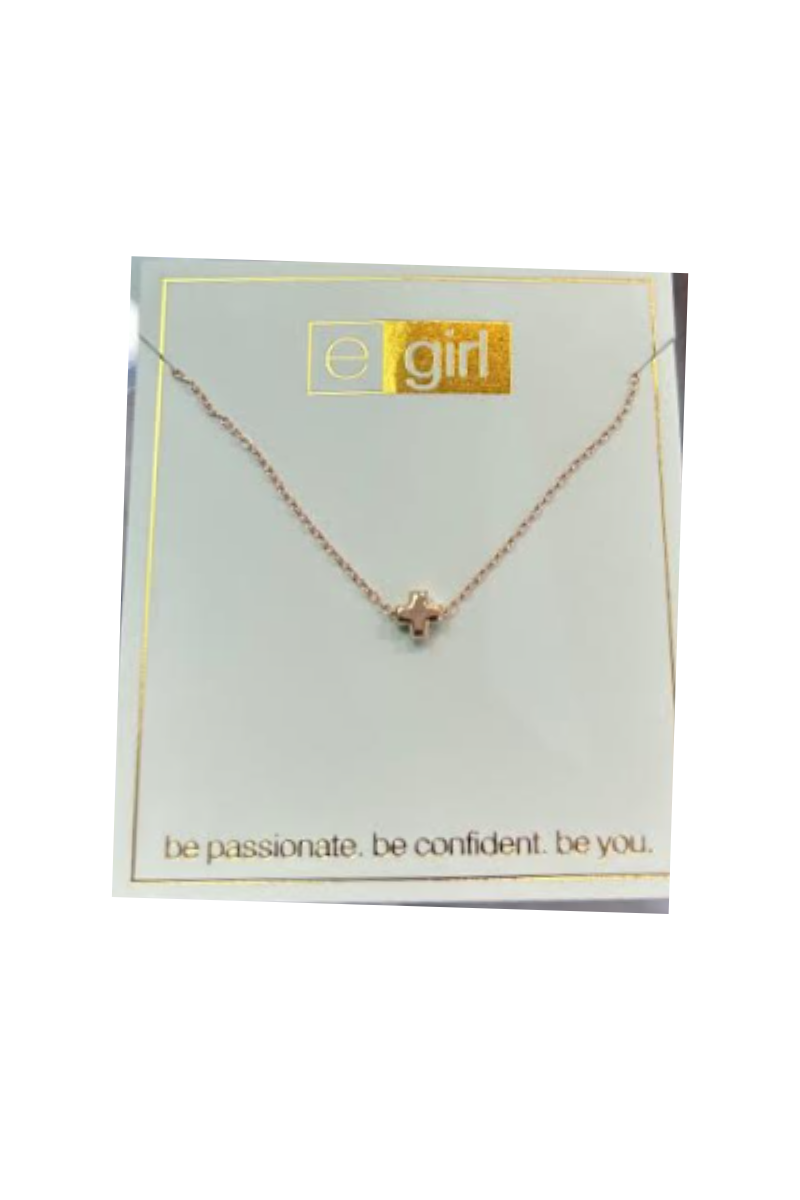 egirl 14" Necklace Gold - Signature Cross Small Gold