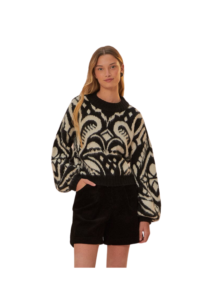 Pineapple Ikat Knit Sweater