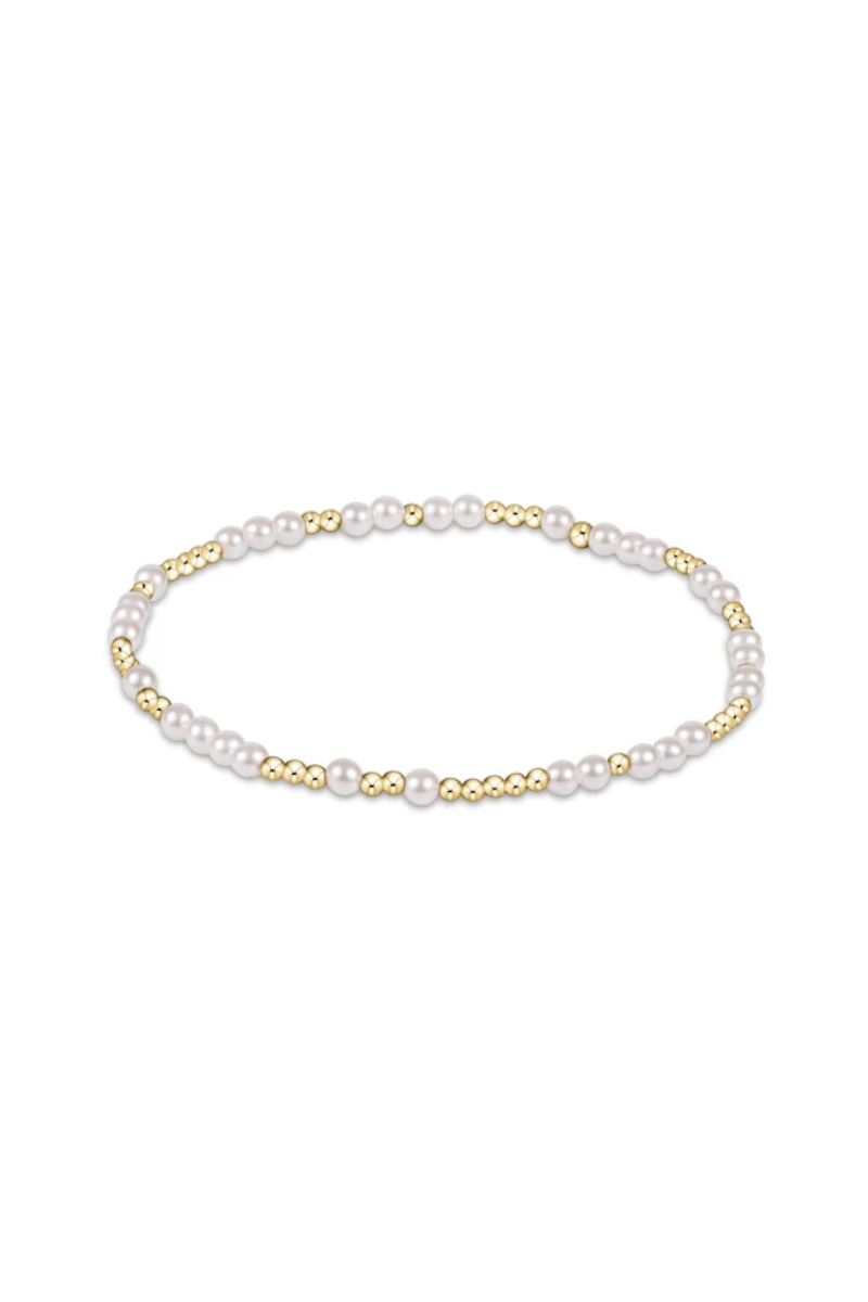 Hope Unwritten 3mm Bead Bracelet - Pearl