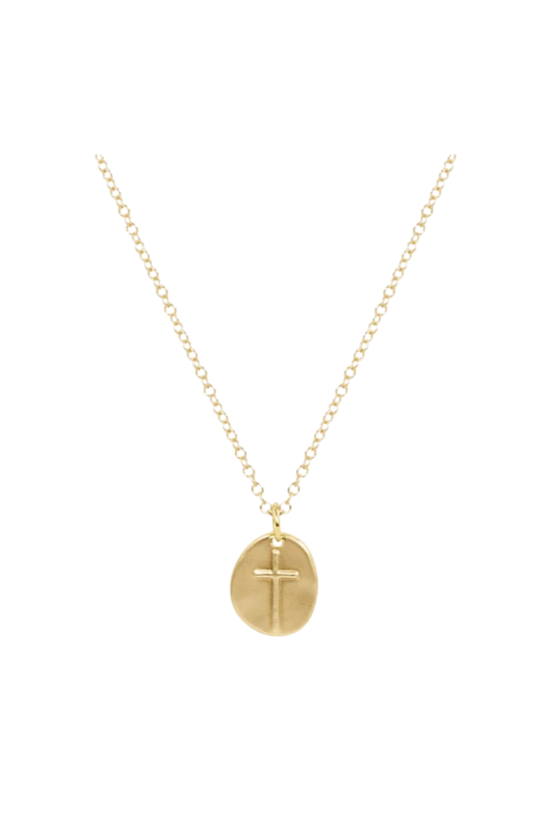 16" Necklace Gold - Inspire Small Gold Charm