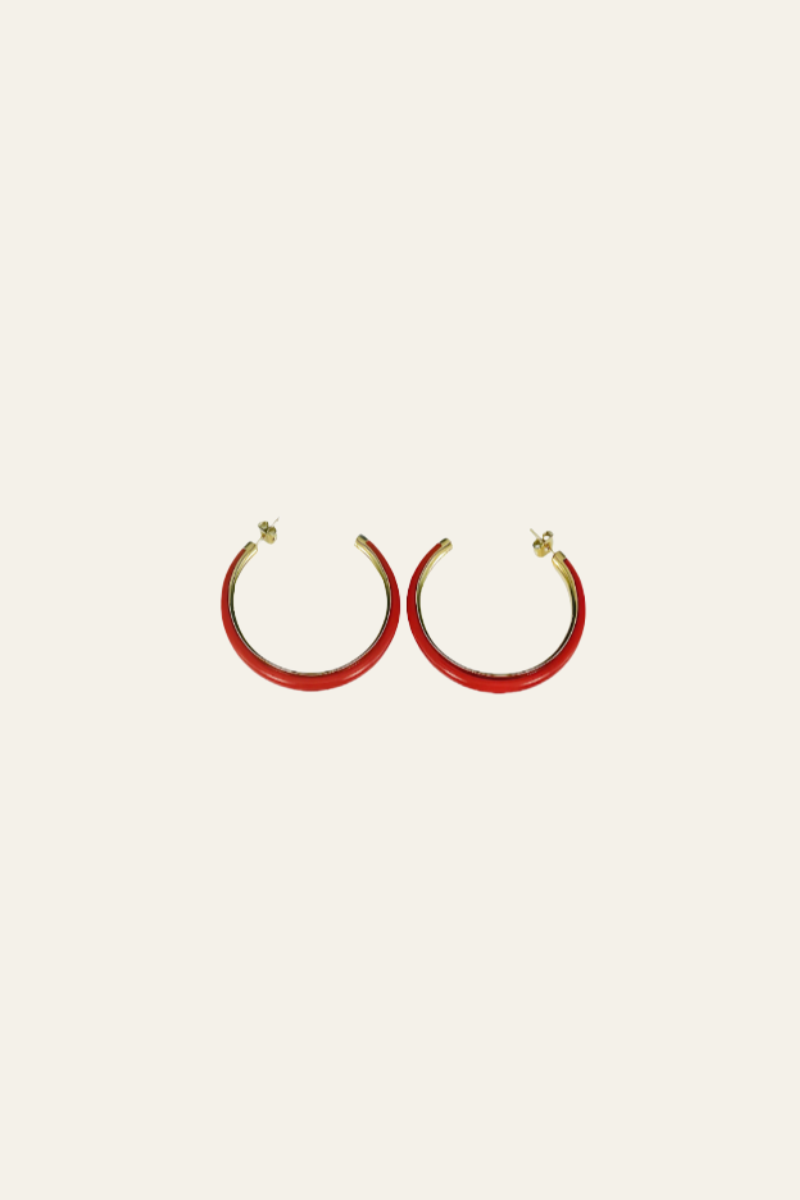 Two Tone Hoop Earrings